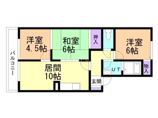 ハイセレール桂木【1階】の間取り