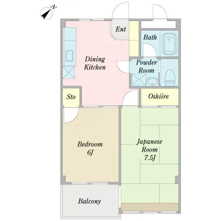 ヴィラハイツ富士見【1階】の間取り