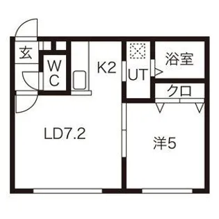 キャステル東札幌【3階】の間取り