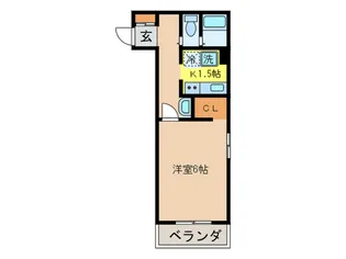 パークサイドアパートメンツパーソンズ【1階】の間取り