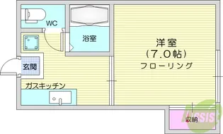 第2コーポ花坂【1階】の間取り