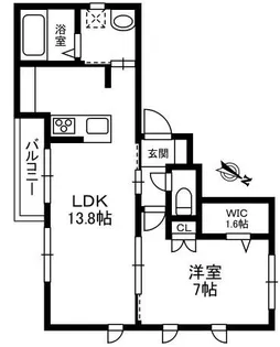 麻布ウエスト風街【2階】の間取り