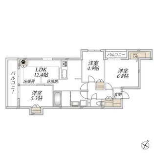 FLOWER FIELDS KASHIWA フラワーフィールズカシワ【2階】の間取り