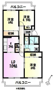 テレパレス伊勢原2号棟【4階】の間取り