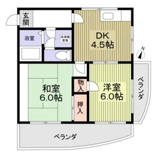 ジュンカ南柏【2階】の間取り
