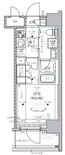 ベルグレード川崎AZ【12階】の間取り