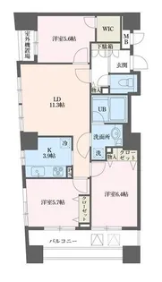 ドゥーエ横浜駅前【17階】の間取り