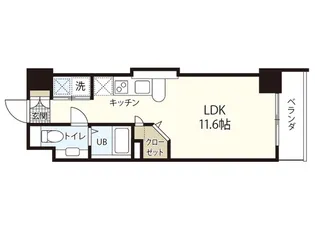 ノースワン庚午【3階】の間取り
