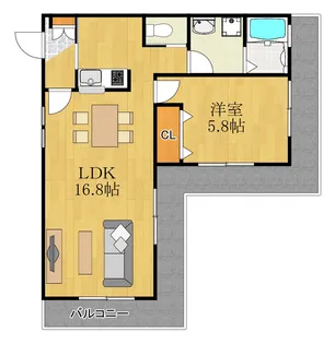 ヘーベルメゾン元住吉【2階】の間取り