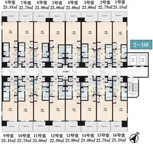 Luxe大阪城南【10階】の間取り