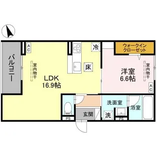 TORISIAS 東城南 A A【1階】の間取り
