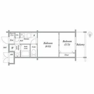 CREST TAPP京都二条【3階】の間取り