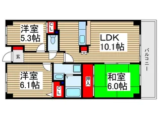 ネオスふじみ野【1階】の間取り