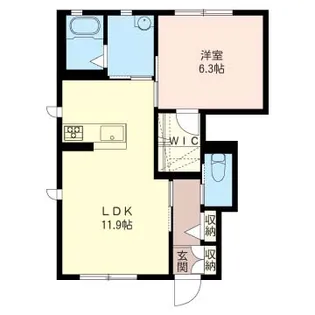 シャーメゾン アンビシア C【1階】の間取り