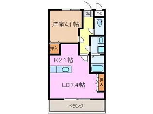 レジデンス城西I・II【1階】の間取り