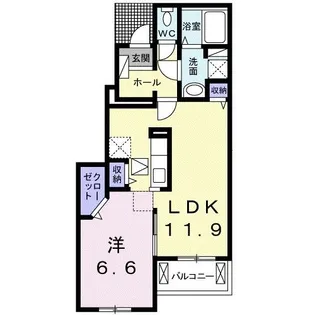 カーサ・ひまわり II【1階】の間取り