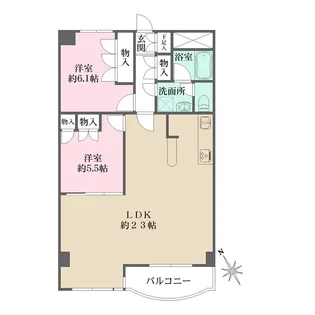 ラ・ルーナ東が丘【1階】の間取り