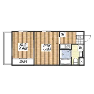ラフェリオ武蔵砂川【5階】の間取り