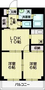 アベイユ国立【3階】の間取り