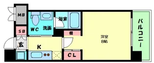 エスライズ北堀江スワン【8階】の間取り