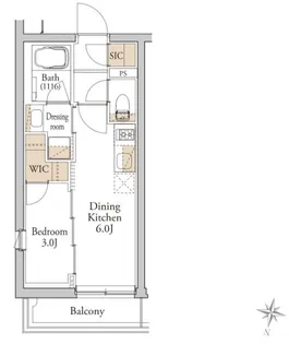 イプセ代々木上原Residence【3階】の間取り