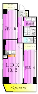 lunaire六町【2階】の間取り
