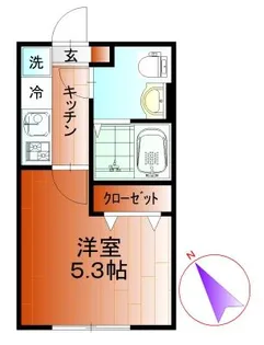 K V【1階】の間取り