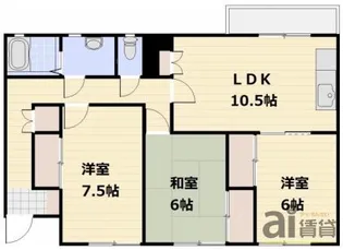 ベルシャトウ【3階】の間取り