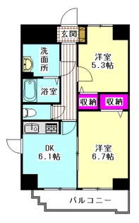プラムサイドフレグラントハウス【10階】の間取り