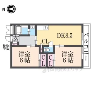 グランツ武庫川【3階】の間取り