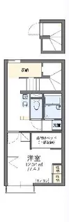 レオパレス幸手EastII【2階】の間取り