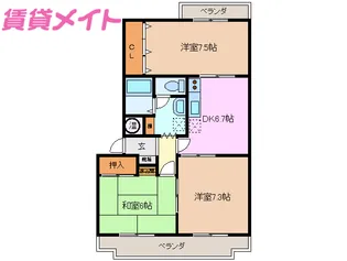 ビューテラス21【2階】の間取り