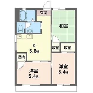ドエル山際【0】【1階】の間取り