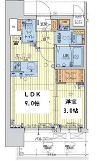 レオンコンフォート難波南II【2階】の間取り