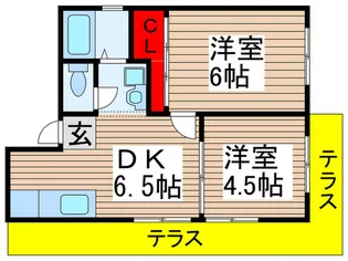 八千代コ-ポB棟【1階】の間取り
