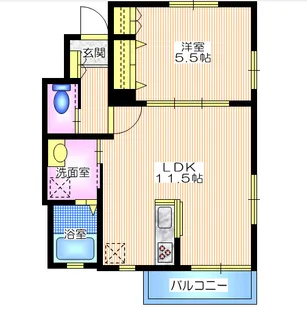 カーサ玉川学園【2階】の間取り