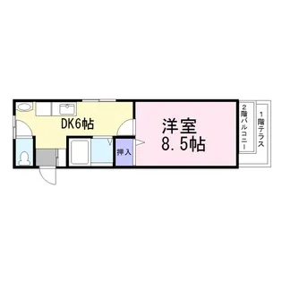 コルビーイースト【1階】の間取り