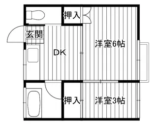 国立第2グリーンコーポ【1階】の間取り