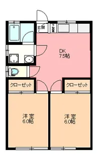 サンハウス【1階】の間取り