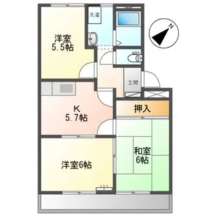 シャトレーンKT【3階】の間取り