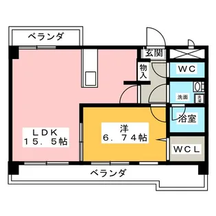 サンク・エトワール【2階】の間取り