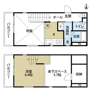 SPAZIO(スパツィオ)【1階】の間取り