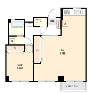 *板橋区上板橋駅マンション【4階】の間取り