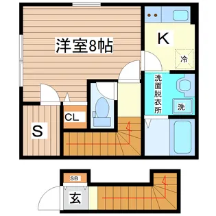 シャノワール岩沼【2階】の間取り