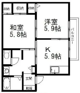 第一泉荘【2階】の間取り