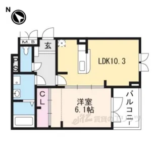 バンブーフォレストA【3階】の間取り