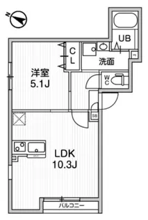 LUNIQ文京音羽South【2階】の間取り