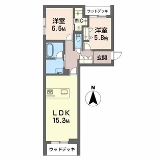 シャーメゾンキャメリア【1階】の間取り