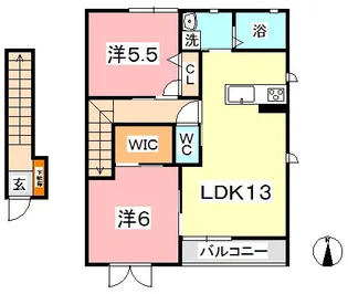 ラヴィル・エスト B【2階】の間取り