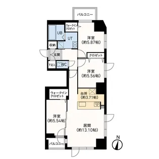 F022円山【6階】の間取り